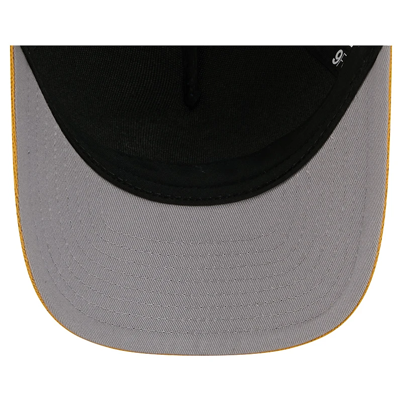 Casquette de camionneur ajustable New Era 9FORTY A-Frame M-Crown pour homme, couleur or/bleu marine, des Nashville Predators