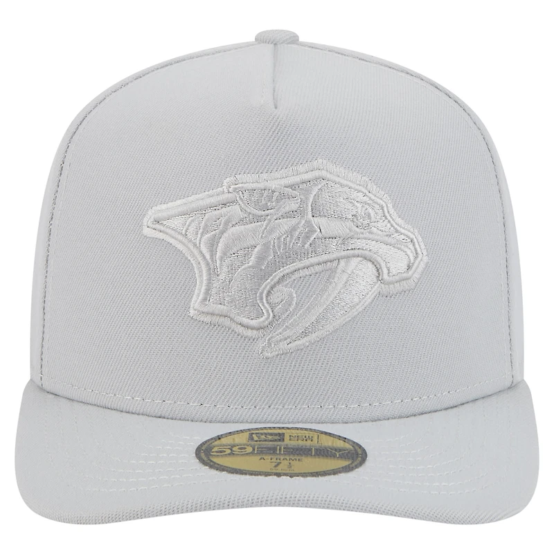 Casquette ajustée A-Frame 59FIFTY pour homme avec pack de couleurs Nashville Predators New Era gris