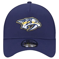 Men's New Era  Navy Nashville Predators Core A-Frame 9FORTY Adjustable Hat