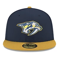 Men's New Era  Navy Nashville Predators Core Logo Two-Tone 59FIFTY Fitted Hat