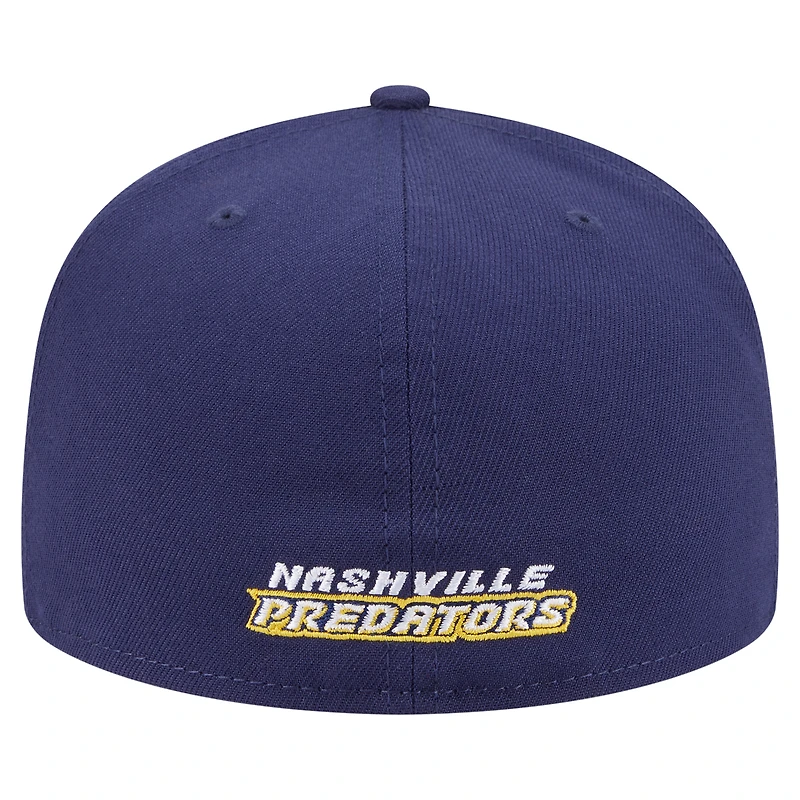 Casquette ajustée New Era 59FIFTY bleu marine pour homme, Nashville Predators