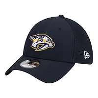 Men's New Era  Navy Nashville Predators Logo 39THIRTY Flex Hat