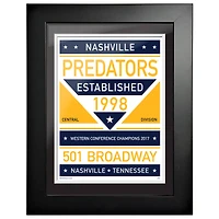 Nashville Predators - 12'' x 16'' Dual Tone Framed Artwork