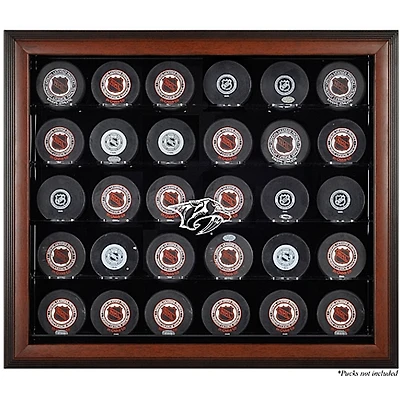 Nashville Predators 30-Puck Brown Display Case