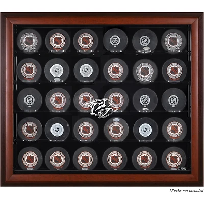 Nashville Predators 30-Puck Mahogany Display Case