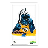 Nashville Predators Cookie Monster 11" x 17" Sesame Street Poster Print