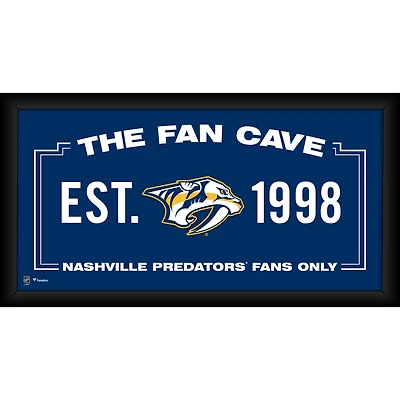 Nashville Predators Framed 10" x 20" Fan Cave Collage