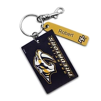 Nashville Predators - Coffret cadeau trois pièces en cuir avec étiquette personnalisée