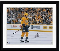 Roman Josi Nashville Predators Autographed 16" x 20" Gold Jersey Celebrating Photograph
