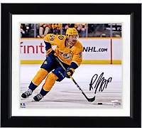 Roman Josi Nashville Predators Autographed 8" x 10" Gold Jersey Skating Photograph