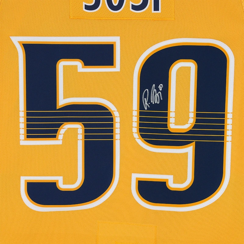 Roman Josi Nashville Predators Autographed Gold Fanatics Premium Jersey