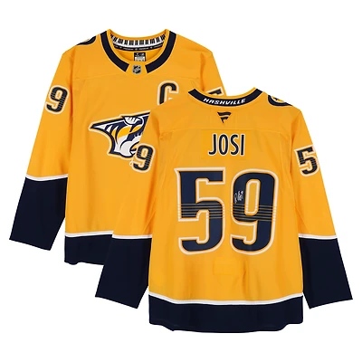 Roman Josi Nashville Predators Autographed Gold Fanatics Premium Jersey