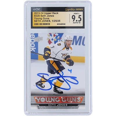Seth Jones Nashville Predators Autographed 2013-14 Upper Deck Series One Young Guns #228 CGC Fanatics Witnessed Authenticated 9.5/10 Rookie Card
