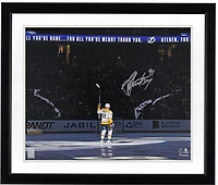 Photo autographiée de Steven Stamkos (Predators de Nashville) - 40 x 50 cm - Retour à Tampa Bay - Salut du public