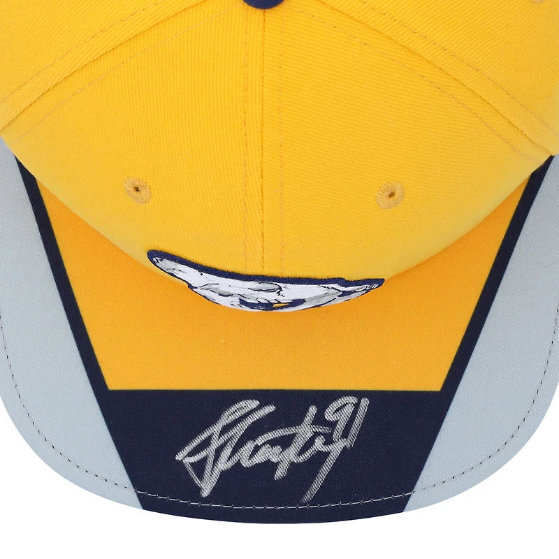 Steven Stamkos Nashville Predators Autographed Gold Reverse Retro Cap