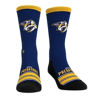 Chaussettes unisexes Rock Em d'équipage à rayures Gametime des Predators de Nashville