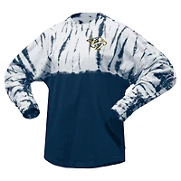 T-shirt unisexe Spirit Jersey marine Nashville Predators Crystal Half Dye à manches longues