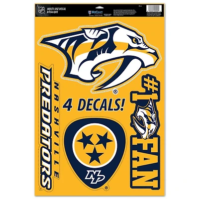 WinCraft Nashville Predators 11" x 17" Multi-Use Decal Sheet