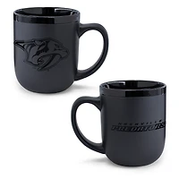 Tasse WinCraft Nashville Predators en céramique noire ton sur ton (48 cl)