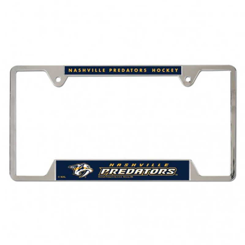 Cadre de plaque d'immatriculation en métal chromé WinCraft Nashville Predators