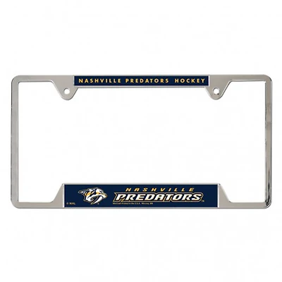 Cadre de plaque d'immatriculation en métal chromé WinCraft Nashville Predators