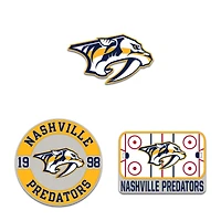 Ensemble de pin de collection WinCraft Nashville Predators en trois pièces
