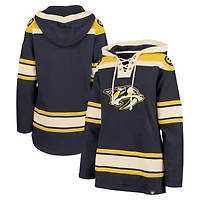 Women's '47  Navy Nashville Predators Superior Lacer Pullover Hoodie