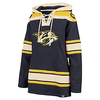 Women's '47  Navy Nashville Predators Superior Lacer Pullover Hoodie
