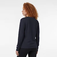 T-shirt à manches longues Champion Navy Nashville Predators Wordmark Lockup pour femmes