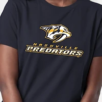 Women's Champion  Navy Nashville Predators Wordmark Lockup T-Shirt