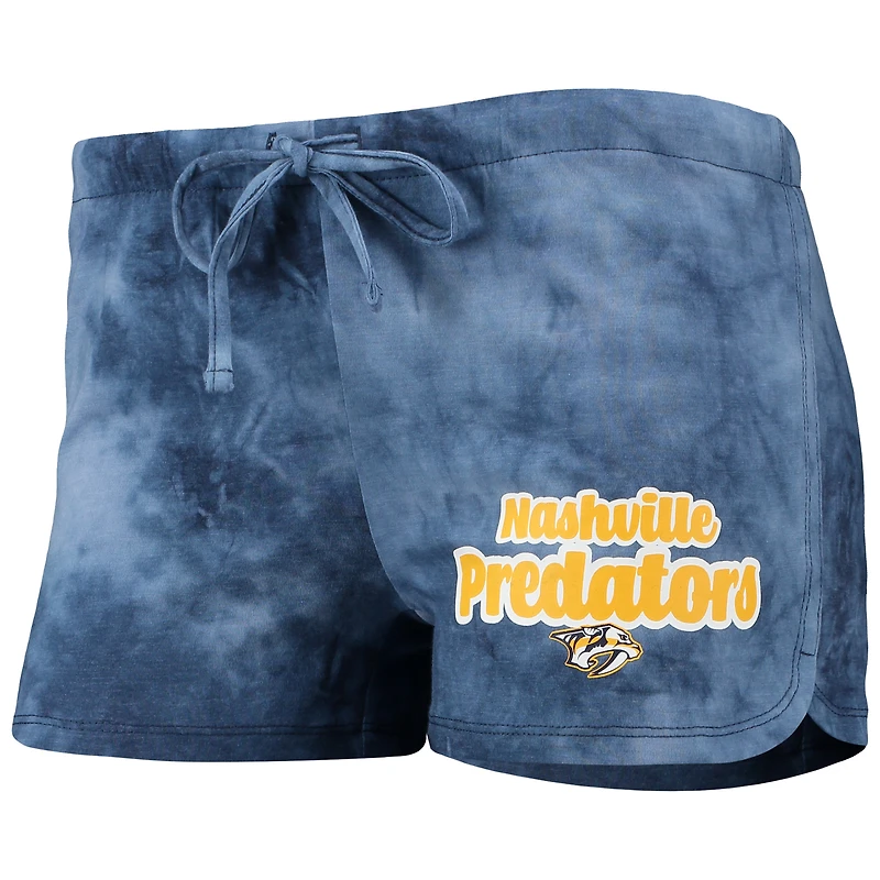 Ensemble débardeur et short Concepts Sport pour femmes, Nashville Predators, Billboard, dos nageur, bleu marine