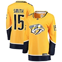 Maillot de joueur échappé des Nashville Predators Craig Smith Gold pour femmes Fanatics
