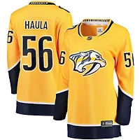 Maillot de joueur échappé à domicile des Predators Nashville, Erik Haula, fanatiques féminines, couleur or