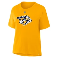 T-shirt femme Fanatics Filip Forsberg Gold Nashville Predators Authentic Stack Name & Number