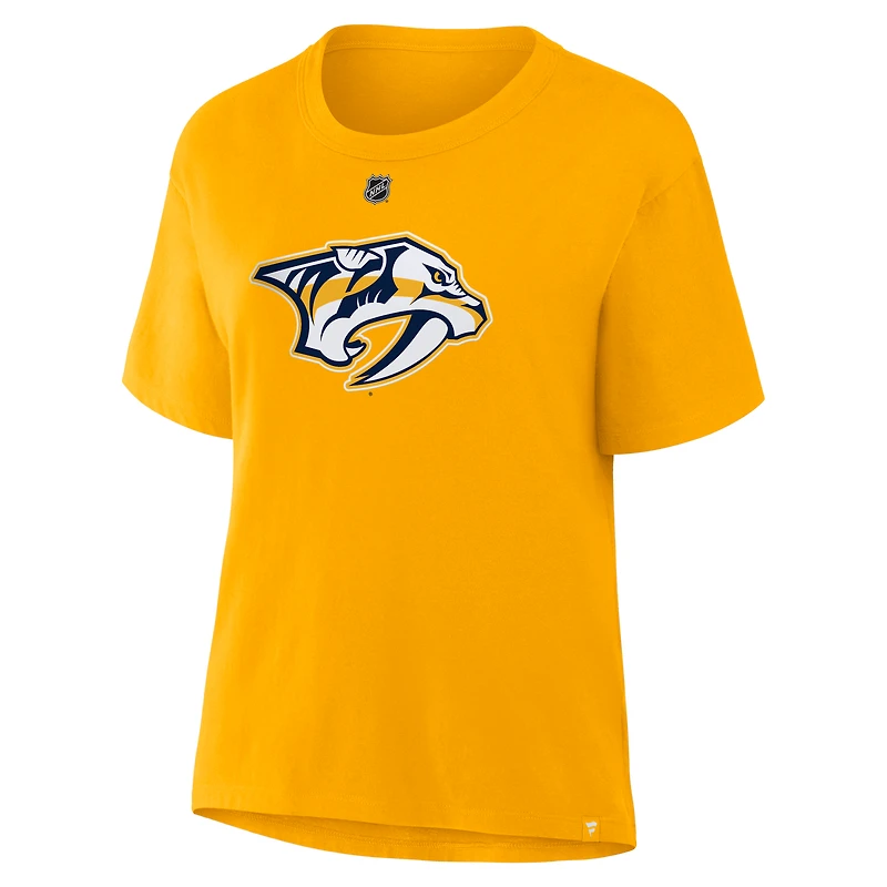 T-shirt femme Fanatics Filip Forsberg Gold Nashville Predators Authentic Stack Name & Number