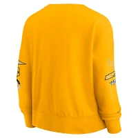 Women's Fanatics Gold Nashville Predators Go Team Pullover Sweatshirt