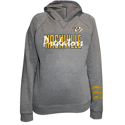 Sweat à capuche en polaire léger taille plus Fanatics Heather Gray Nashville Predators pour femmes