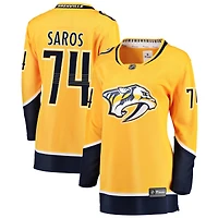 Women's Fanatics Juuse Saros Gold Nashville Predators Breakaway Player Jersey