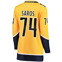 Women's Fanatics Juuse Saros Gold Nashville Predators Breakaway Player Jersey