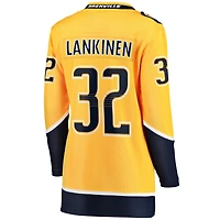 Fanatics pour femmes Kevin Lankinen Or Nashville Predators Maillot de joueur échappé à domicile