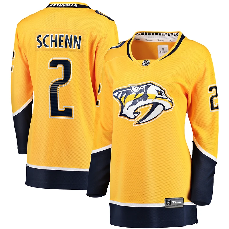 Maillot de joueur échappé à domicile Fanatics Luke Schenn doré des Predators Nashville pour femmes
