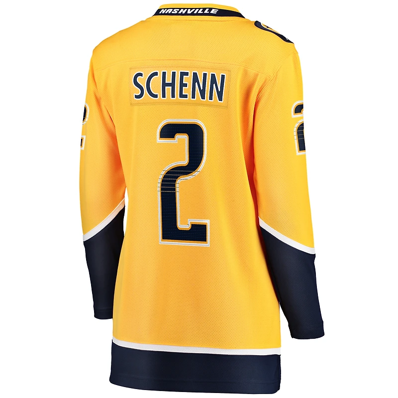 Maillot de joueur échappé à domicile Fanatics Luke Schenn doré des Predators Nashville pour femmes