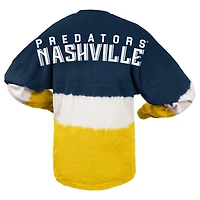 Women's Fanatics Navy/Gold Nashville Predators Ombre Long Sleeve T-Shirt