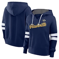 Women's Fanatics Navy Nashville Predators Oversized Seize Pullover Hoodie