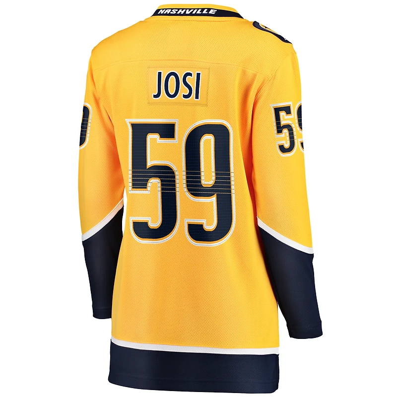 Women's Fanatics Roman Josi Gold Nashville Predators Home Breakaway Player Jersey