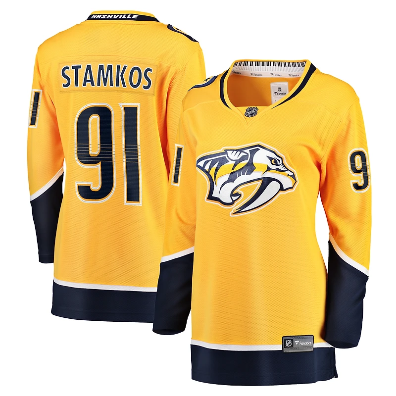 Maillot de joueur échappé à domicile Premier des Predators Nashville, Steven Stamkos, Gold, pour femmes, Fanatics