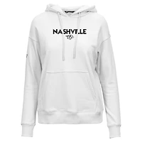 Sweat à capuche blanc pour femme Levelwear Nashville Predators Adorn City Capsule