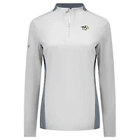 Haut à glissière quart de tour Moxie Insignia Core pour femme des Predators Nashville Levelwear blanc