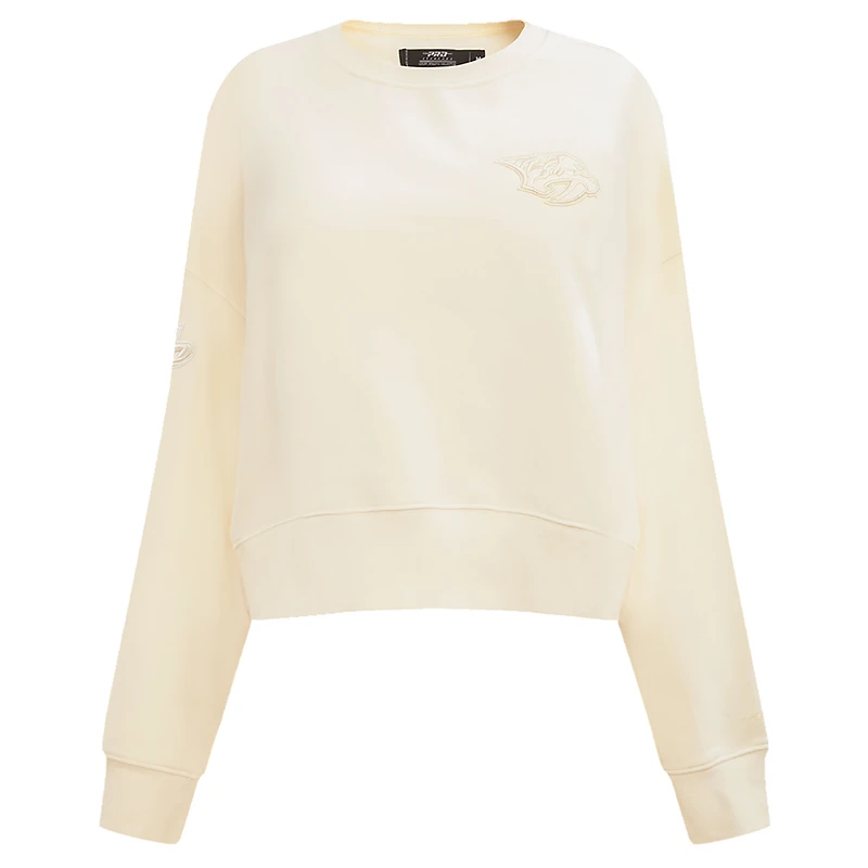 Sweat-shirt neutre Pro Standard pour femmes, crème, Nashville Predators