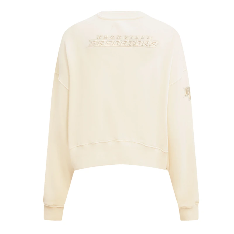 Sweat-shirt neutre Pro Standard pour femmes, crème, Nashville Predators